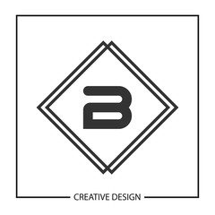 Initial Letter B Logo Template Design Vector Illustration