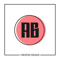 Initial Letter AB Logo Template Design Vector Illustration