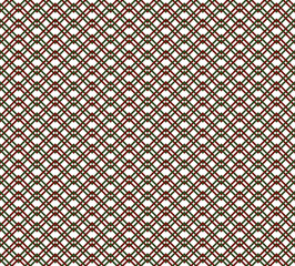 geometric pattern with crossed green and terracotta lines