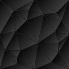 Obraz premium abstract vitrage - triangular dark gray scale grid