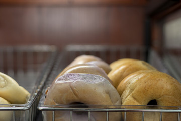 Fresh Bagels in the Bakery