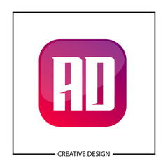 Initial Letter AD Logo Template Design Vector Illustration
