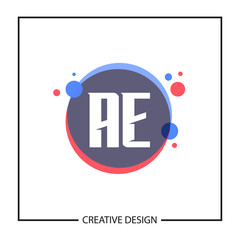 Initial Letter AE Logo Template Design Vector Illustration