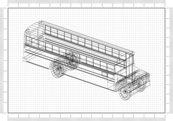 Classic School Bus Architect blueprint 