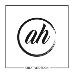 Initial Letter AH Logo Template Design Vector Illustration