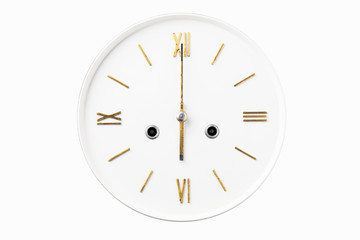 old clock face, isolated