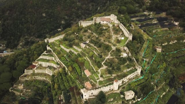 Ruins of Castello di San Nicola Thoro-Plano, aerial