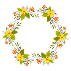 Autumn wreath illustration