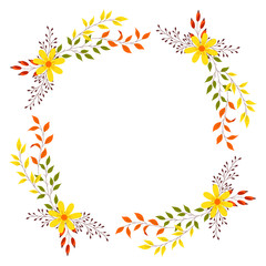 Autumn wreath illustration