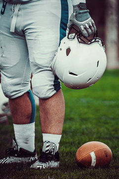 american football on the field
