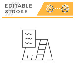 Roof insulation line icon
