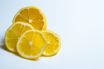 Fototapeta na wymiar ripe lemon on white background