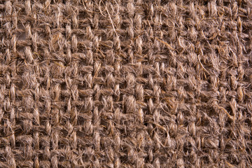 close up of burlap texture