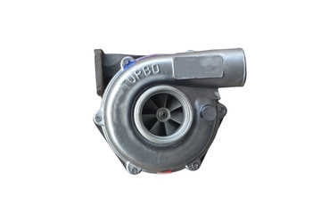 new turbocharged car engine Isolated on white background