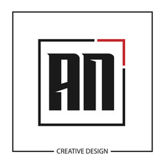 Initial Letter AN Logo Template Design Vector Illustration