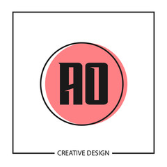 Initial Letter AO Logo Template Design Vector Illustration