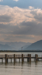 Smartphone HD wallpaper of beautiful alpine view at the famous Chiemsee