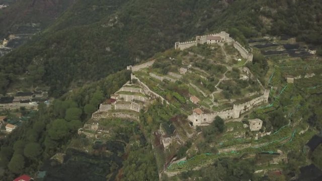 Castello di San Nicola Thoro-Plano travel destination in Italy, aerial