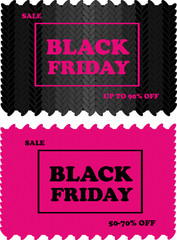 Black Friday. Sale Offers: up to 90% Off . Vector illustration.