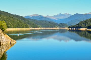 Lake Vidradu, located near Transfagarasan road. Romania.