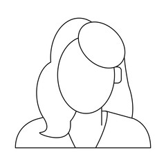 Businesswoman avatar profile in black and white