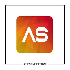 Initial Letter AS Logo Template Design Vector Illustration