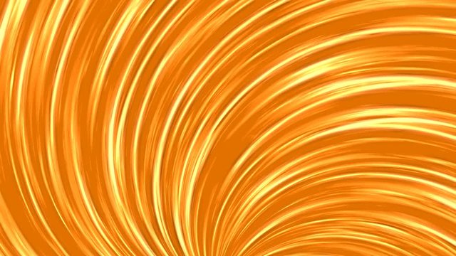 Abstract animated red and yellow computer video background with multiple moving curved stripes of different sizes
