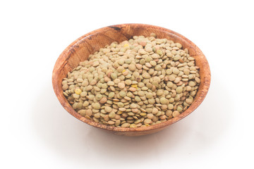 Raw Lentils in a bowl