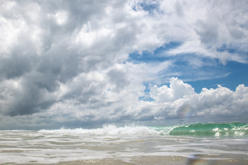 sea waves on the sandy beach