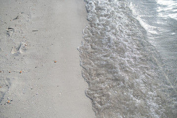 sea waves on the sandy beach