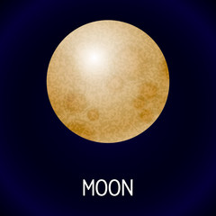 Moon icon. Cartoon of moon vector icon for web design