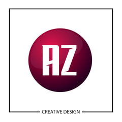 Initial Letter AZ Logo Template Design Vector Illustration