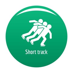 Shorttrack icon. Simple illustration of short track vector icon for any design green