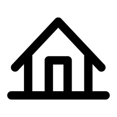 House icon. Outline house vector icon for web design isolated on white background