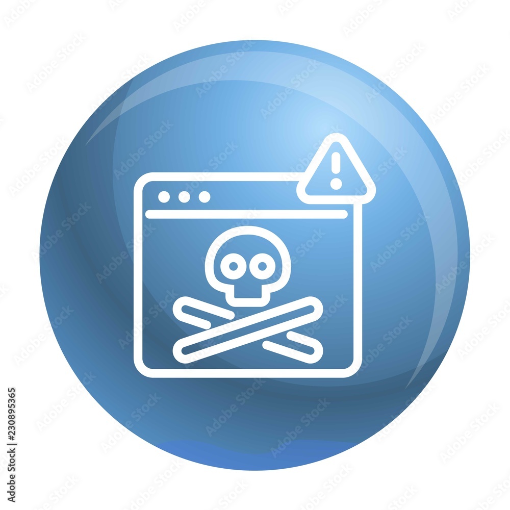 Poster virus computer danger icon. outline virus computer danger vector icon for web design isolated on whi