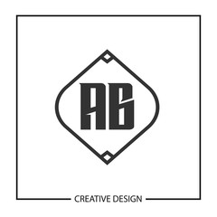 Initial Letter AB Logo Template Design Vector Illustration