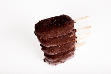 Brown ice cream batonette sticks 