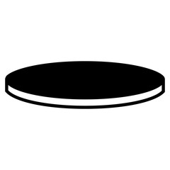 Round table icon. Simple illustration of round table vector icon for web design isolated on white background