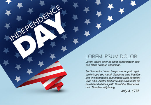 Independence Day Flyer with Flag