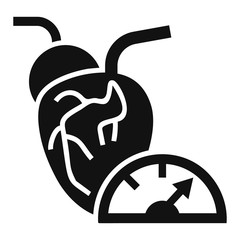 Heart pump icon. Simple illustration of heart pump vector icon for web design isolated on white background
