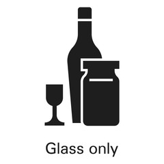 Glass only icon. Simple illustration of glass only vector icon for web design isolated on white background