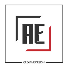 Initial Letter AE Logo Template Design Vector Illustration