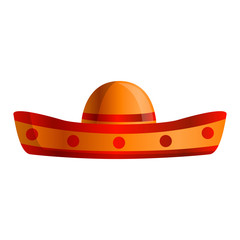 Mexican sombrero icon. Cartoon of mexican sombrero vector icon for web design isolated on white background