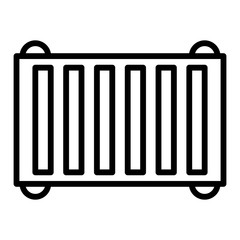 Industrial scaffold icon. Outline illustration of industrial scaffold vector icon for web design isolated on white background