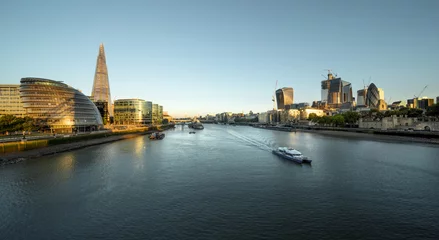 Foto op Canvas morning in London, river Thames from Tower Bridge, UK © Iakov Kalinin