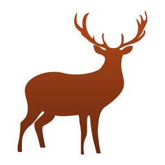 Deer icon. Simple illustration of deer vector icon for web design isolated on white background
