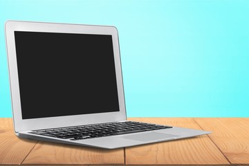 Laptop computer pc on white background