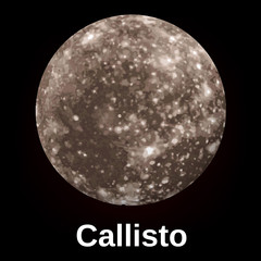Callisto icon. Realistic illustration of callisto vector icon for web design