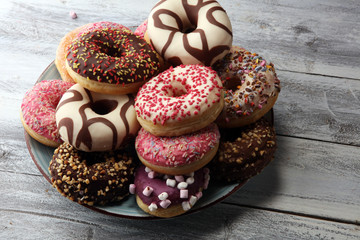 donuts in different glazes