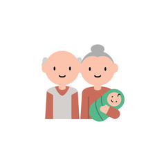 baby, grandparents cartoon icon. Element of family cartoon icon for mobile concept and web apps. Detailed baby, grandparents icon can be used for web and mobile